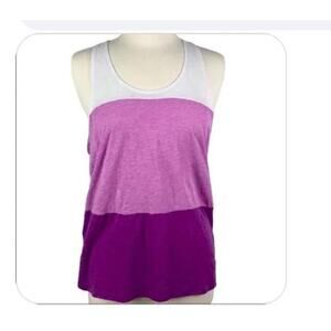 PINK Victoria's secret purple colorblock racer tank women's XS